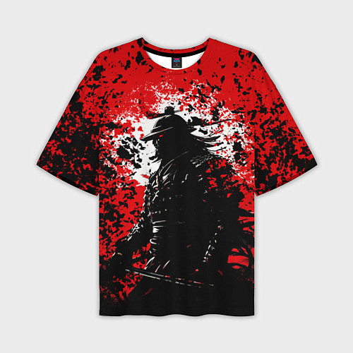 Мужская футболка оверсайз Призрак самурая Ghost of Tsushima / 3D-принт – фото 1