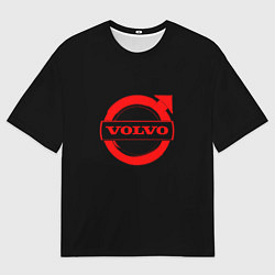 Футболка оверсайз мужская Volvo red logo auto, цвет: 3D-принт