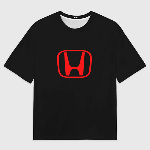 Мужская футболка оверсайз Honda red logo auto / 3D-принт – фото 1