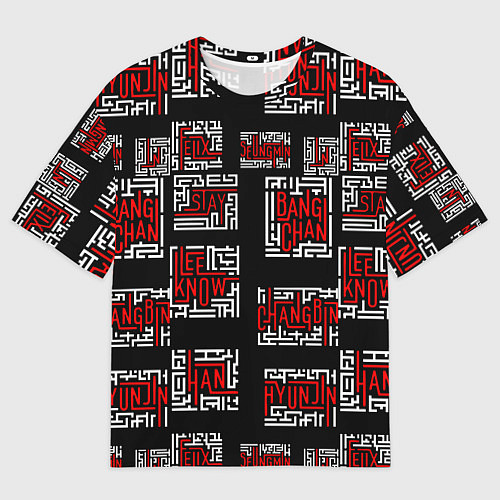 Мужская футболка оверсайз Stray Kids group / 3D-принт – фото 1