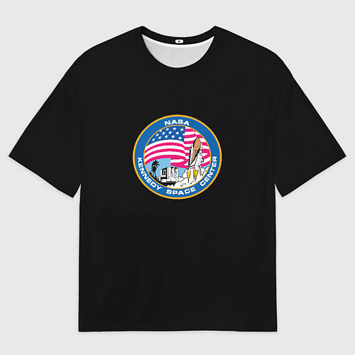 Мужская футболка оверсайз NASA usa logo / 3D-принт – фото 1