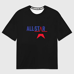 Футболка оверсайз мужская All stars logo, цвет: 3D-принт