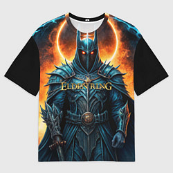 Мужская футболка оверсайз Elden Ring рыцарь в черном