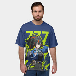 Футболка оверсайз мужская Zhu Yuan - Zenless Zone Zero, цвет: 3D-принт — фото 2