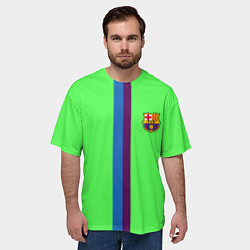 Футболка оверсайз мужская Barcelona fc sport line, цвет: 3D-принт — фото 2