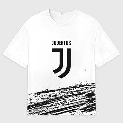 Мужская футболка оверсайз Ювентус спорт краски