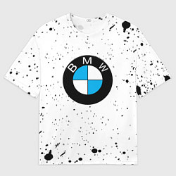 Мужская футболка оверсайз Герб РФ краски