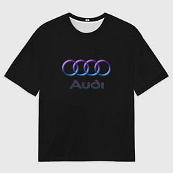 Мужская футболка оверсайз Audi neon logo