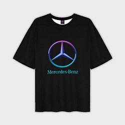 Мужская футболка оверсайз Mercedes neon logo