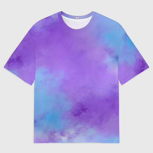 Мужская футболка оверсайз Фиолетовый космический туман / 3D-принт – фото 1