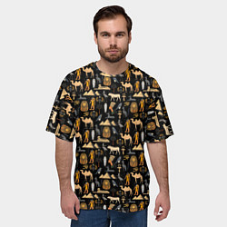 Футболка оверсайз мужская Древний Египет - паттерн, цвет: 3D-принт — фото 2