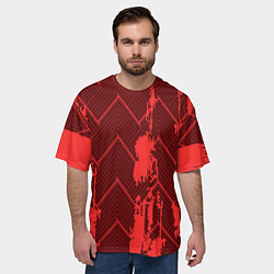 Футболка оверсайз мужская Абстрактный узор с концепцией, цвет: 3D-принт — фото 2