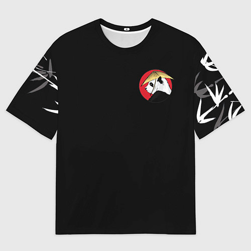 Мужская футболка оверсайз Кунгфу панда круглый значок / 3D-принт – фото 1