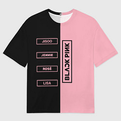 Футболка оверсайз мужская Blackpink южнокорейская группа, цвет: 3D-принт