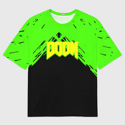 Футболка оверсайз мужская Doom кислотное лого, цвет: 3D-принт