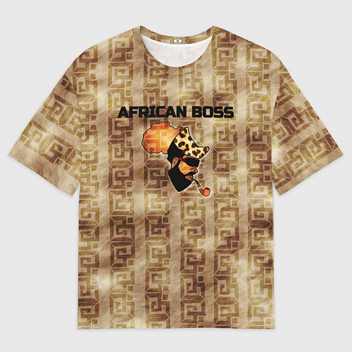 Мужская футболка оверсайз Arican Maps Art / 3D-принт – фото 1