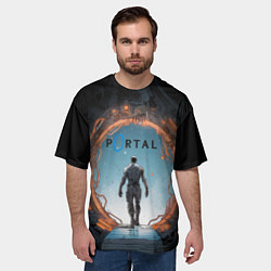 Футболка оверсайз мужская Внутри портала, цвет: 3D-принт — фото 2