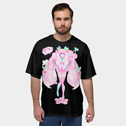 Футболка оверсайз мужская Хацуне Мику: Аниме, цвет: 3D-принт — фото 2