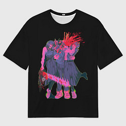 Мужская футболка оверсайз Человек-бензопила - Демон войны