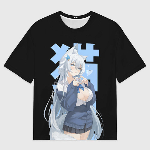 Мужская футболка оверсайз Нэко Чан / 3D-принт – фото 1