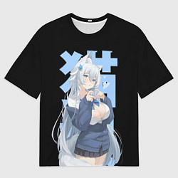 Мужская футболка оверсайз Нэко Чан