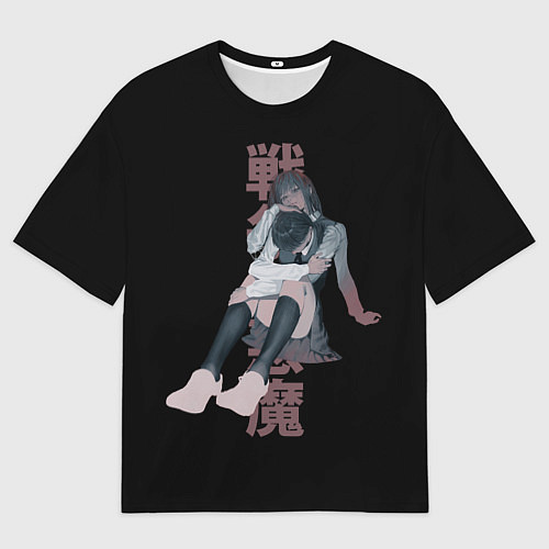 Мужская футболка оверсайз Человек-бензопила: Демон войны / 3D-принт – фото 1