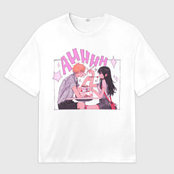 Футболка оверсайз мужская Человек-бензопила: Дендзи и Аса, цвет: 3D-принт