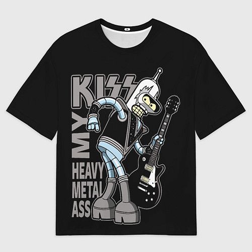 Мужская футболка оверсайз Bender - kiss / 3D-принт – фото 1