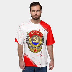 Футболка оверсайз мужская СССР краски спорт, цвет: 3D-принт — фото 2