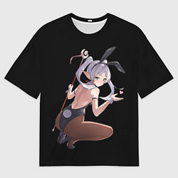 Футболка оверсайз мужская Фрирен: Зайка, цвет: 3D-принт
