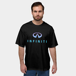 Футболка оверсайз мужская Infiniti logo neon, цвет: 3D-принт — фото 2