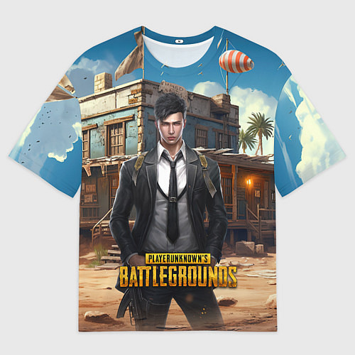 Мужская футболка оверсайз PUBG mobile персонаж в костюме / 3D-принт – фото 1