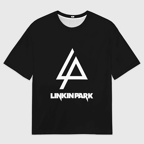 Мужская футболка оверсайз Linkin park logo brend music / 3D-принт – фото 1