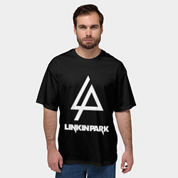 Футболка оверсайз мужская Linkin park logo brend music, цвет: 3D-принт — фото 2