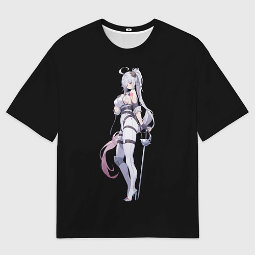 Мужская футболка оверсайз Девушка Рыцарь: аниме / 3D-принт – фото 1