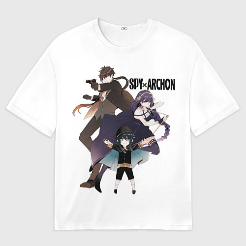 Мужская футболка оверсайз Genshin Impact - Spy x Family / 3D-принт – фото 1