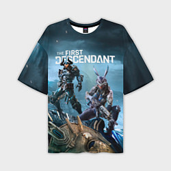 Мужская футболка оверсайз The first descendant персонажи
