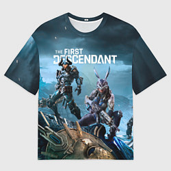 Мужская футболка оверсайз The first descendant персонажи