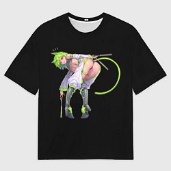 Футболка оверсайз мужская 18 Самурай - аниме, цвет: 3D-принт