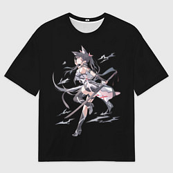 Футболка оверсайз мужская Самурай - аниме, цвет: 3D-принт