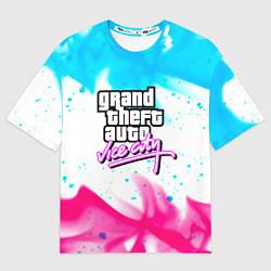 Футболка оверсайз мужская GTA neon flame, цвет: 3D-принт