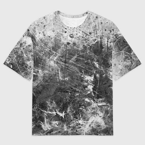Мужская футболка оверсайз Абстракция - серый дым / 3D-принт – фото 1