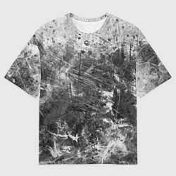 Футболка оверсайз мужская Абстракция - серый дым, цвет: 3D-принт