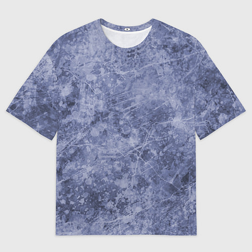 Мужская футболка оверсайз Абстракция - синий лёд / 3D-принт – фото 1