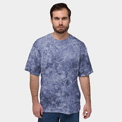 Футболка оверсайз мужская Абстракция - синий лёд, цвет: 3D-принт — фото 2