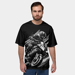 Футболка оверсайз мужская Спорт байк, цвет: 3D-принт — фото 2