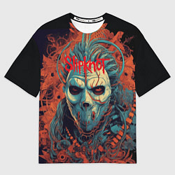 Футболка оверсайз мужская Slipknot в маске, цвет: 3D-принт