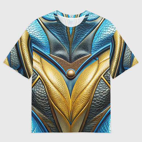 Мужская футболка оверсайз Объемная футуристичная объемная текстура из кожи / 3D-принт – фото 1