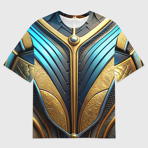 Мужская футболка оверсайз Объемная футуристичная объемная текстура из кожи / 3D-принт – фото 1