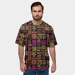 Футболка оверсайз мужская Африка - этнический орнамент, цвет: 3D-принт — фото 2
